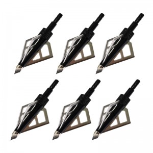 Nika Tiro con l\'arco 15B028 3 Broadheads di grano 100 Blade 100 per tiro con l\'arco Bullone Bullone frecce frecce Suggerimenti per la caccia