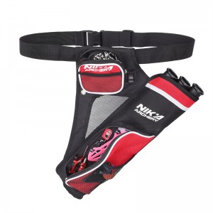 Nika tiro con l\'arco 430021 Rh Red Color 3 Tube Hip Hip Hiver Hunting Training Training Airy Arrow Holder Holder Bow Belt Cinturino in vita Hanged bersaglio