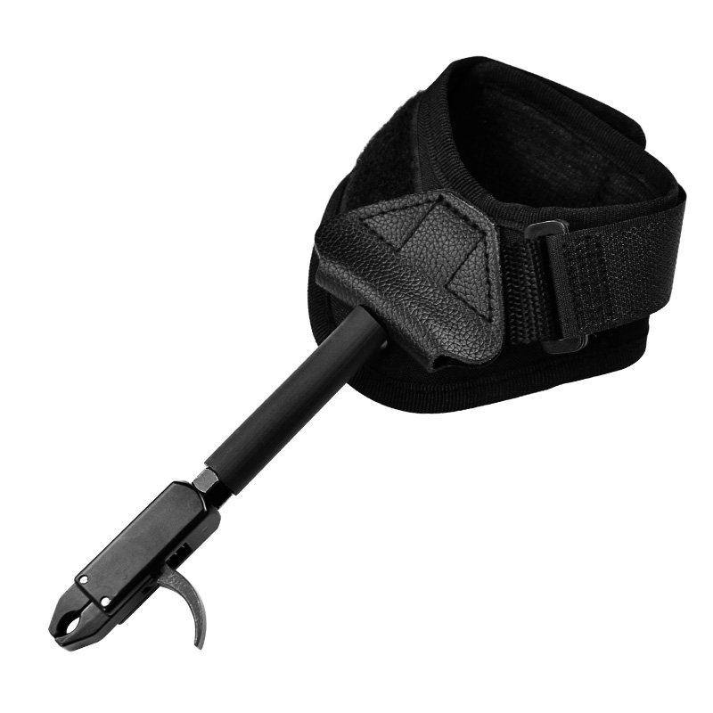 Elong Outdoor 42RA02 Calibro Release Black Adult Trigger Cinturino da polso con tiro con l\'arco Compound Accessori per arco
