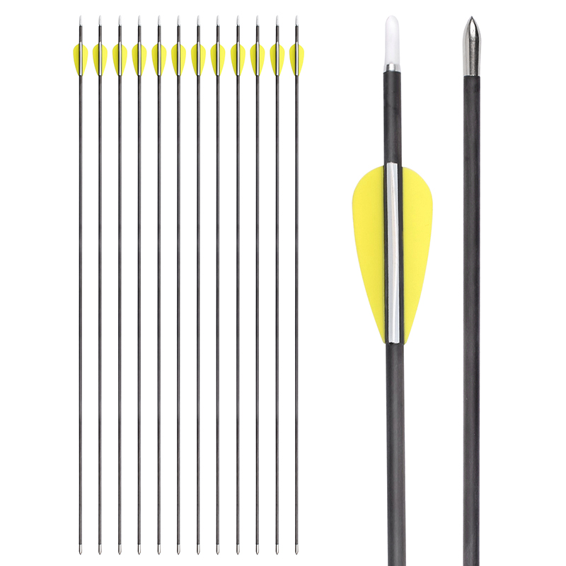 Elong Outdoor 121125 ID3.2mm Pure Carbon Arrow 32 \\\\ \'\\\\\' Archetto Archetto Frecce di carbonio per tiro target e pratica