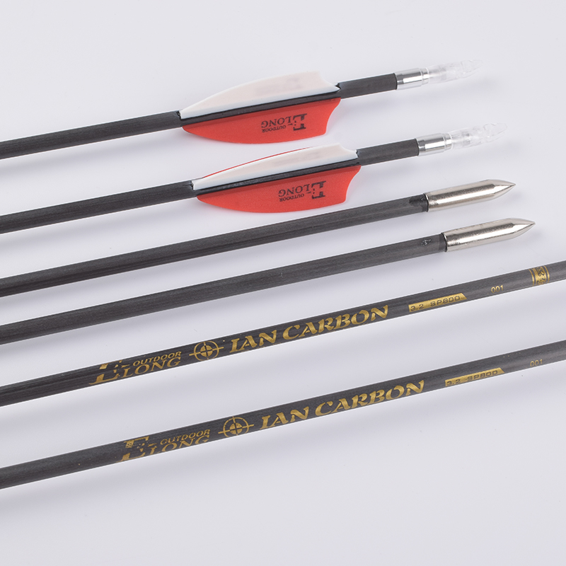 Freccia in carbonio puro 3.2mm per arcieri di arco