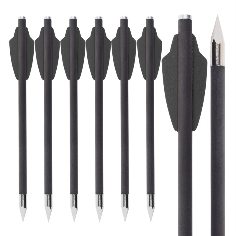 Elongarrow 119612-02 Bulloni freccia di freccia di carbonio da 16 cm con 2 pc 1,65 pollici Black Vane