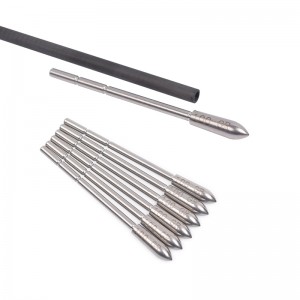 159928 80/100/120 punti di inserto in acciaio inossidabile per frecce di carbonio ID 3,2 mm